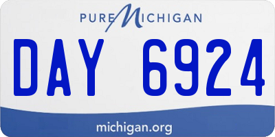 MI license plate DAY6924