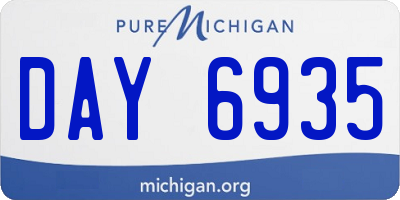 MI license plate DAY6935