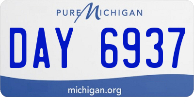 MI license plate DAY6937