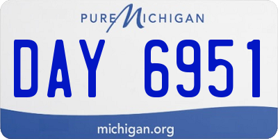 MI license plate DAY6951