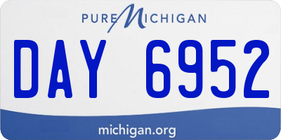 MI license plate DAY6952