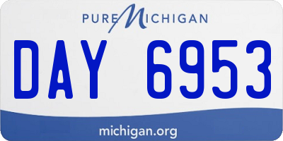 MI license plate DAY6953