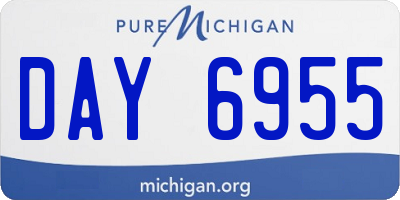 MI license plate DAY6955