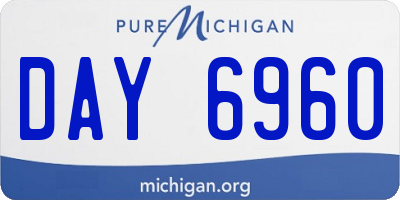 MI license plate DAY6960