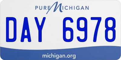 MI license plate DAY6978