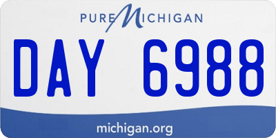 MI license plate DAY6988
