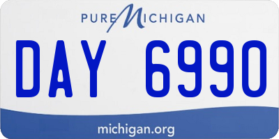 MI license plate DAY6990
