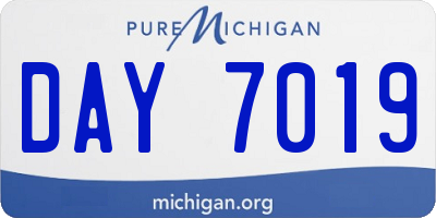 MI license plate DAY7019