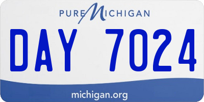 MI license plate DAY7024