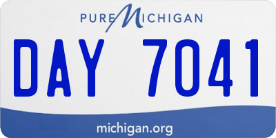 MI license plate DAY7041