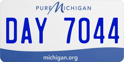 MI license plate DAY7044