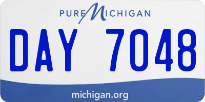 MI license plate DAY7048