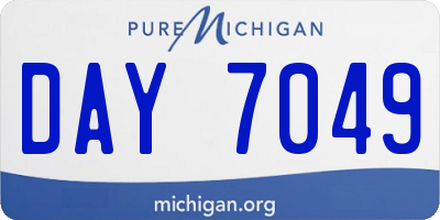 MI license plate DAY7049