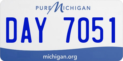 MI license plate DAY7051
