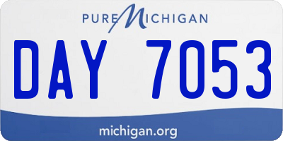 MI license plate DAY7053