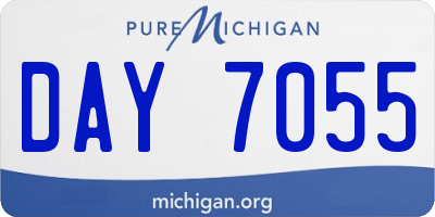 MI license plate DAY7055