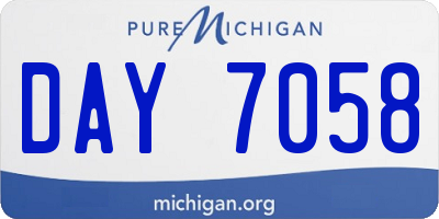 MI license plate DAY7058