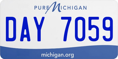 MI license plate DAY7059