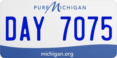 MI license plate DAY7075