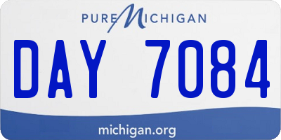 MI license plate DAY7084