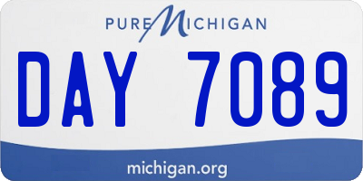 MI license plate DAY7089