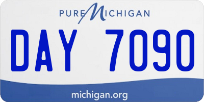 MI license plate DAY7090