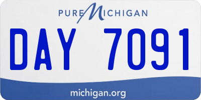 MI license plate DAY7091
