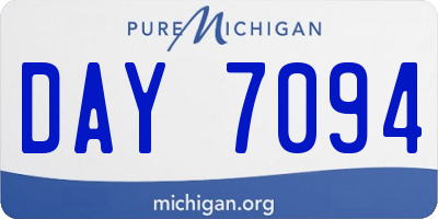 MI license plate DAY7094