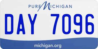 MI license plate DAY7096