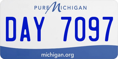 MI license plate DAY7097