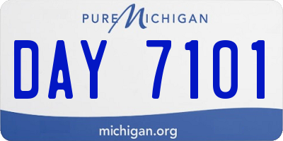 MI license plate DAY7101