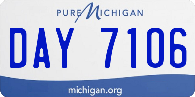 MI license plate DAY7106