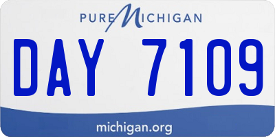 MI license plate DAY7109