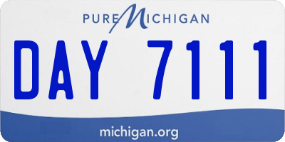 MI license plate DAY7111