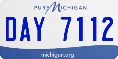 MI license plate DAY7112