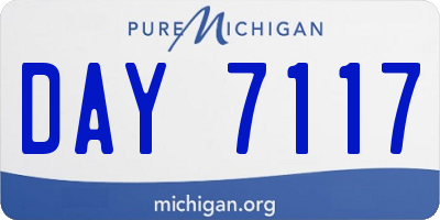 MI license plate DAY7117