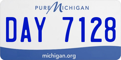 MI license plate DAY7128