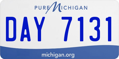 MI license plate DAY7131
