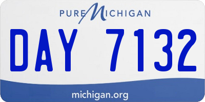 MI license plate DAY7132