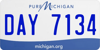 MI license plate DAY7134
