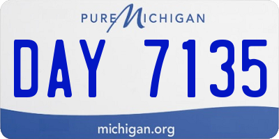 MI license plate DAY7135
