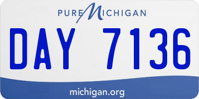 MI license plate DAY7136