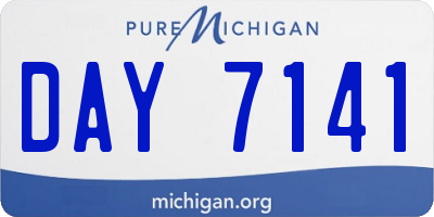 MI license plate DAY7141