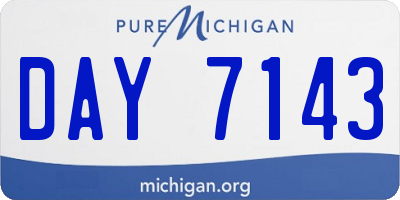 MI license plate DAY7143