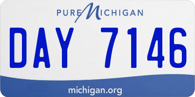 MI license plate DAY7146