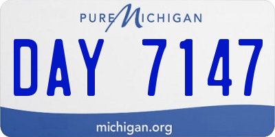 MI license plate DAY7147
