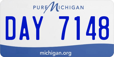 MI license plate DAY7148