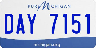 MI license plate DAY7151