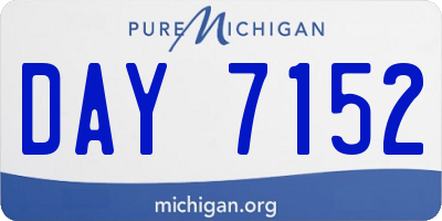 MI license plate DAY7152