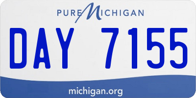 MI license plate DAY7155